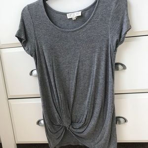 Pink Rose gray shirt